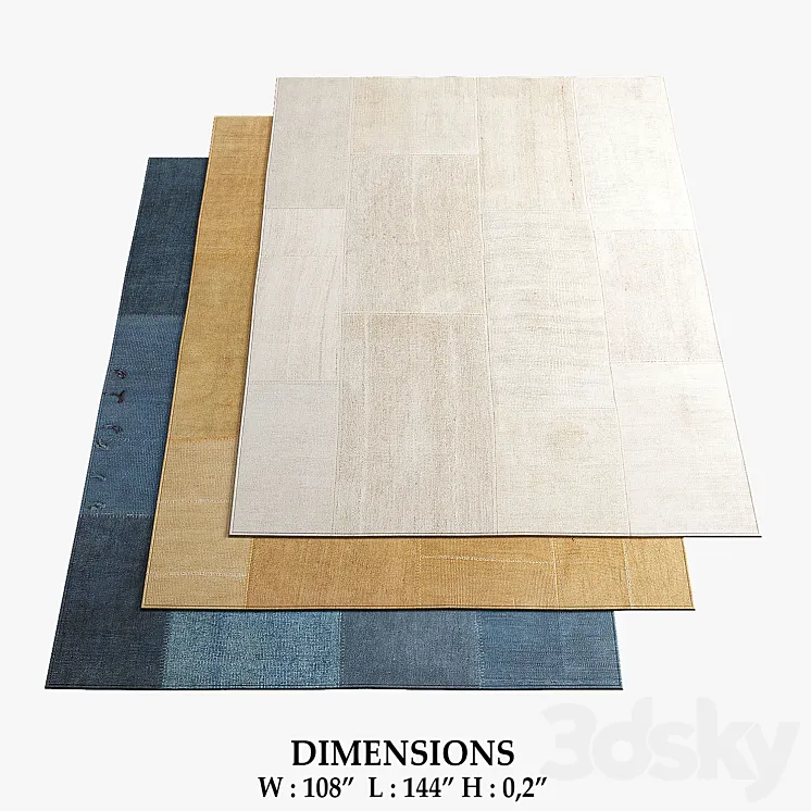 Kvadrat Rugs_559 3D Model Free