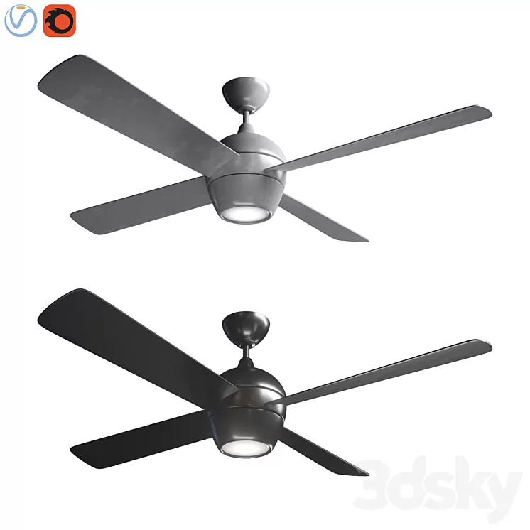 Kwad Ceiling Fan 3D Model
