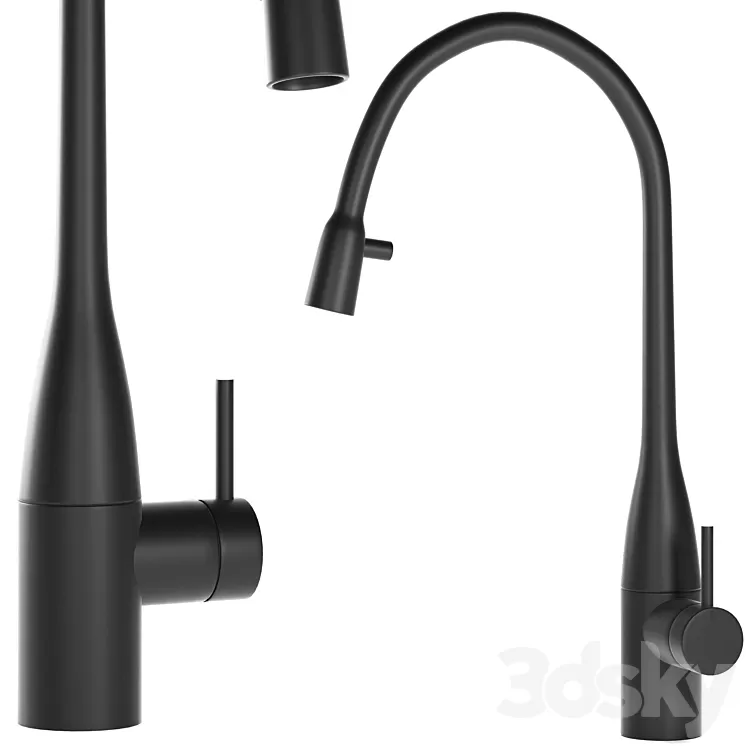 KWC EVE Lever mixer Pull out aerator covered 3D Model