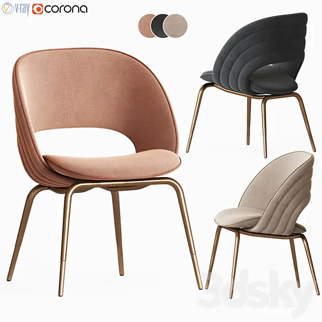 Kylo Dining Chair Visionnaire 3D Model