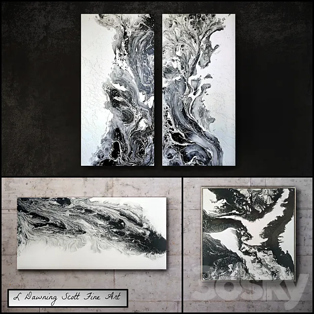 L Dawning Scott Fine Art - set 1 3DModel