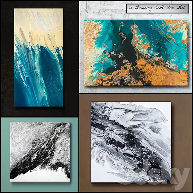 L Dawning Scott Fine Art - set 11 3D Model