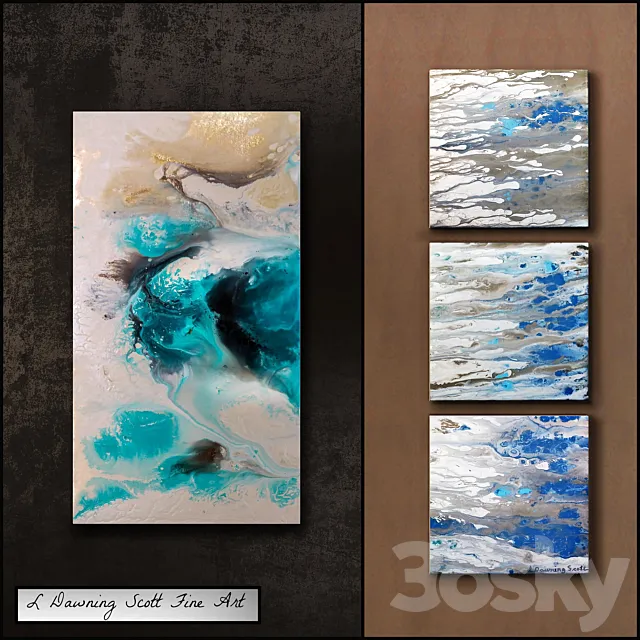 L Dawning Scott Fine Art - set 3 3DModel