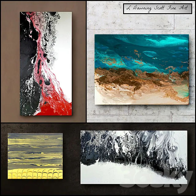 L Dawning Scott Fine Art - set 7 3DModel
