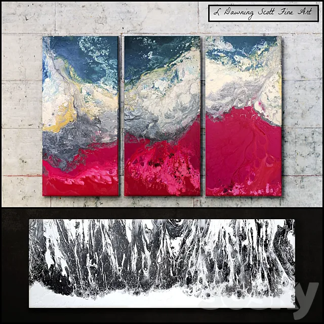 L Dawning Scott Fine Art - set 8 3DModel