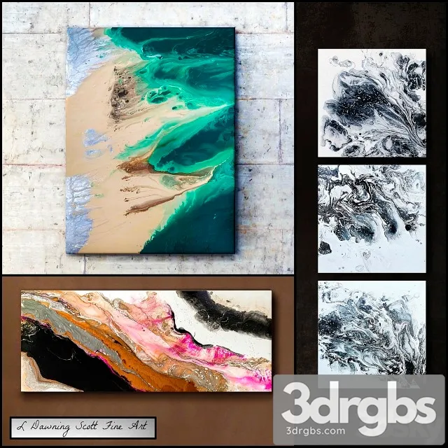L Dawning Scott Fine Art Set 9 3D Model Free
