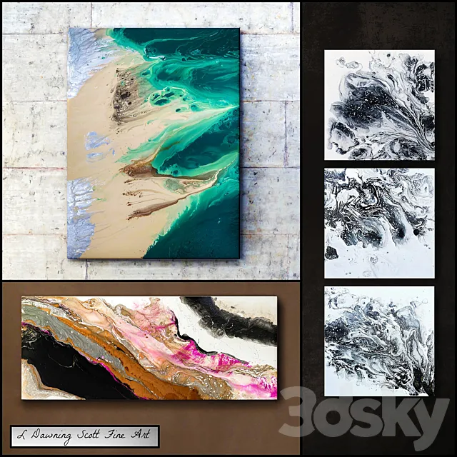 L Dawning Scott Fine Art - set 9 3DModel