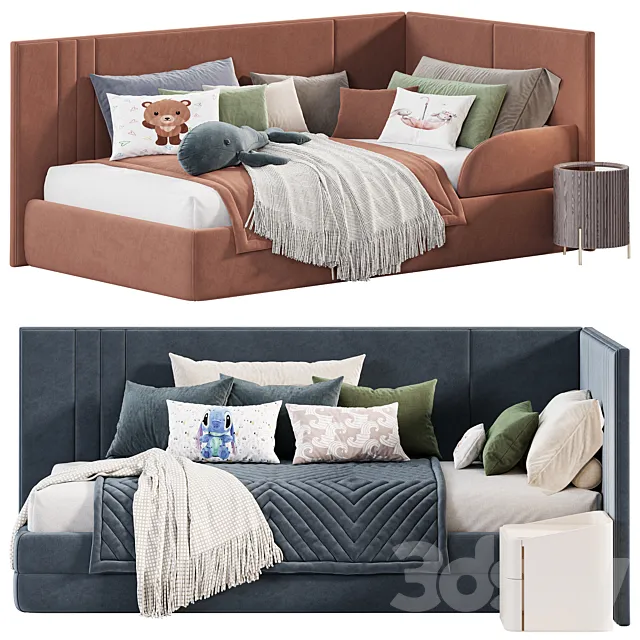 L Two Bed by Vitset 3D Model