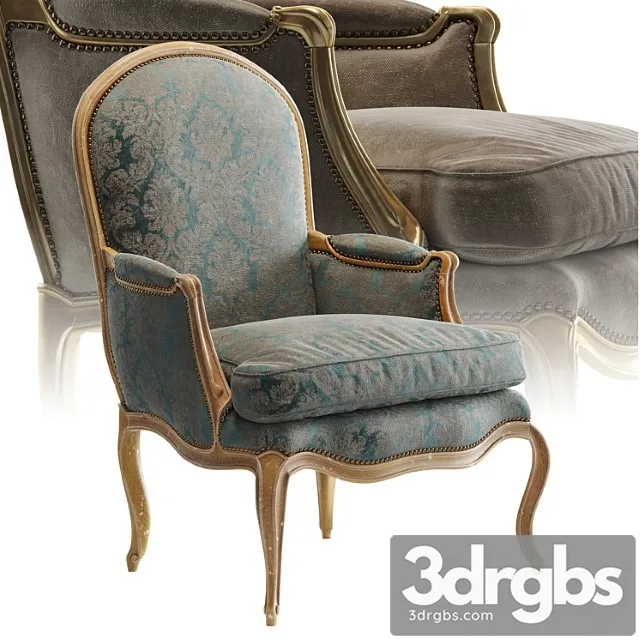 L.xv bergere Armchair 3D Model Free