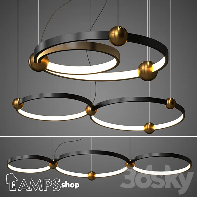 L1143 Chandeliers mating rings 3D Model