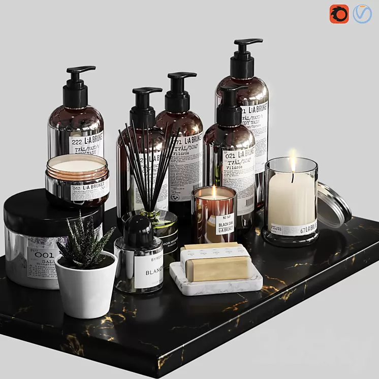 LA Bruket decor set for bathroom-03