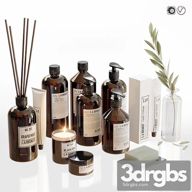 La Bruket Decor Set For Bathroom 3D Model Free