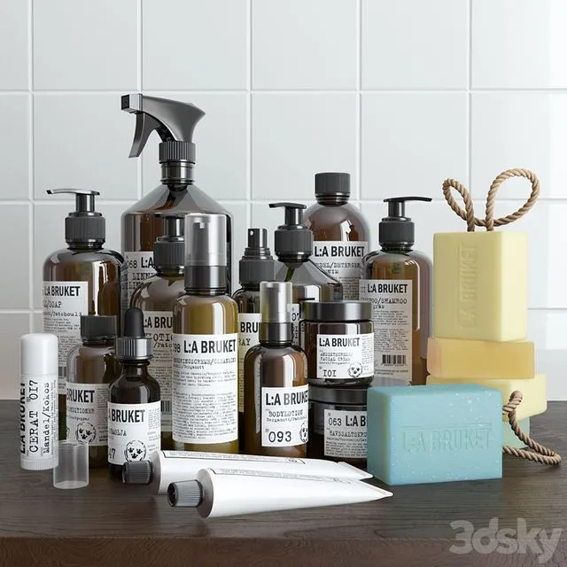 LA Bruket set of decorative cosmetics 3D Model