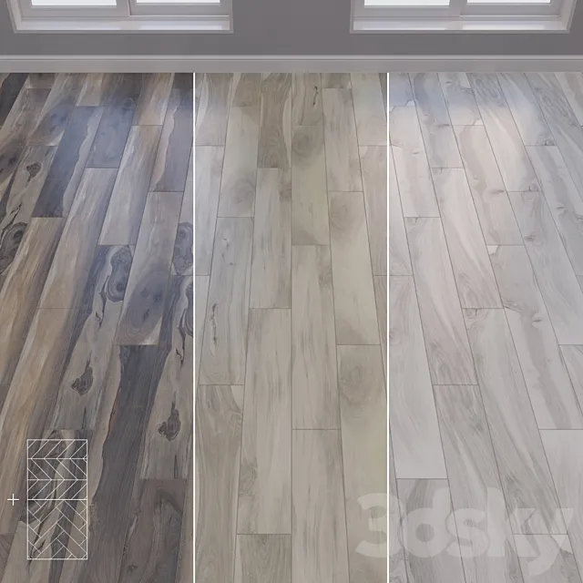 La Fabbrica KAURI floor linear chevron herringbone set1 3D Model