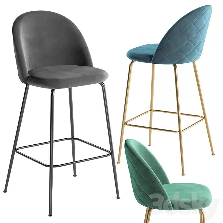 La Forma barstool Mystere Cult Furniture Heather Brooke 3D Model