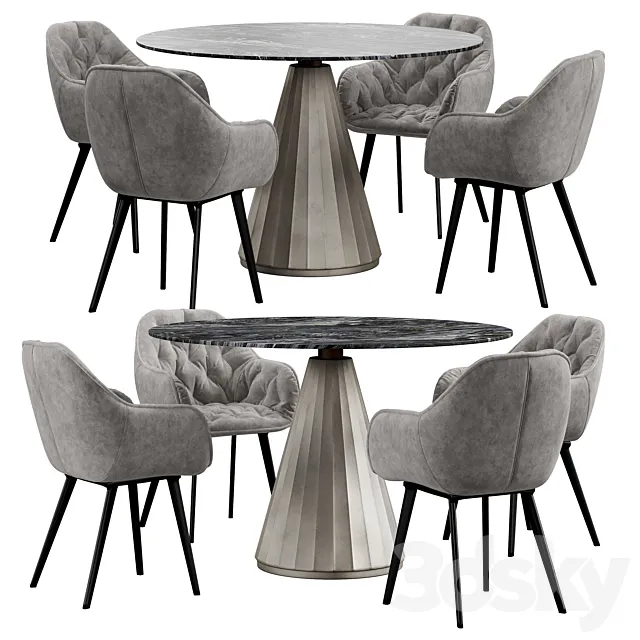 La forma & CB2 Paramount dining set 3D Model