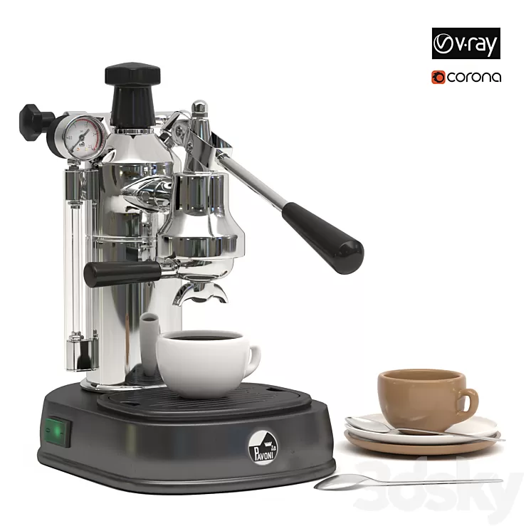 La Pavoni Professional Coffee Machine-PBB16 3D Model