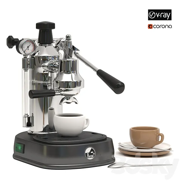 La Pavoni Professional Coffee Machine-PBB16 3DModel