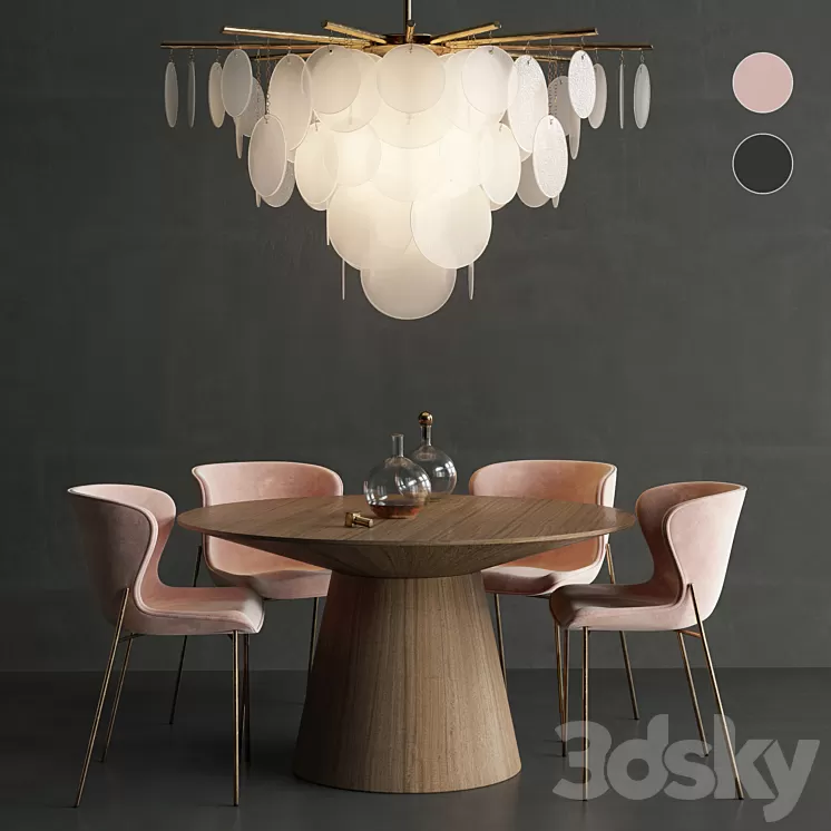 La pipe dining set 3D Model