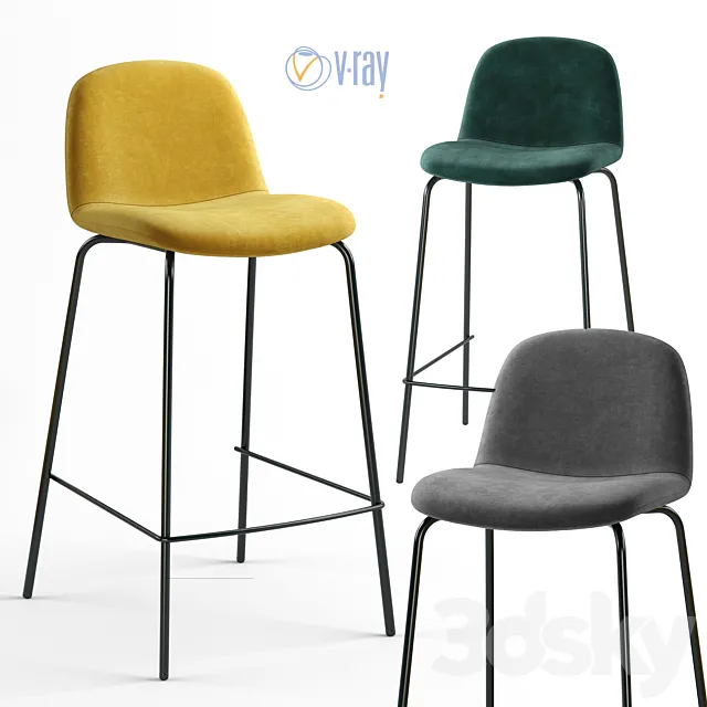 La Redoute. AM.PM Bar stool Tibby. 3DModel