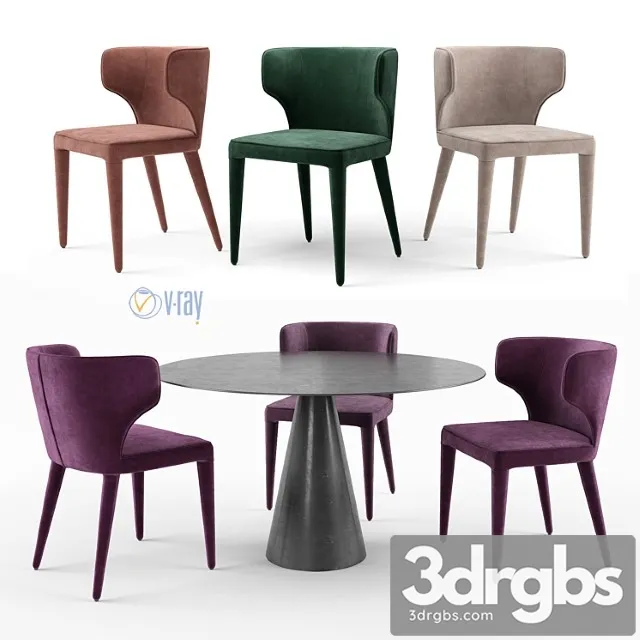 La redoute. am.pm. favinie chair. mayra table. 2 3D Model Free