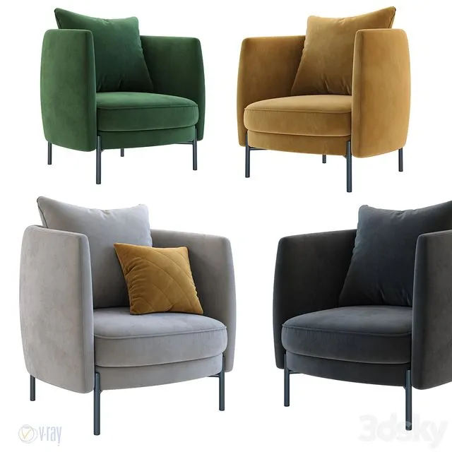 La Redoute. Armchair Laika. AM.PM Armchair Arcus 3D Model