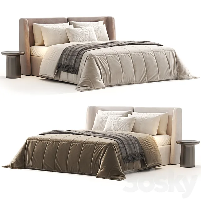 La Redoute bed Jolien headboard 3D Model