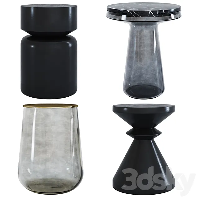 La Redoute coffee side table set 2 3D Model