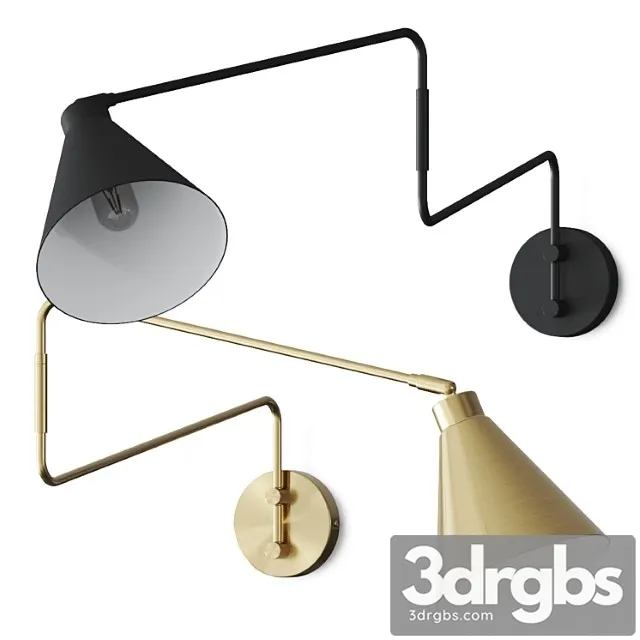 La redoute hiba articulated metal wall lamp 3D Model Free