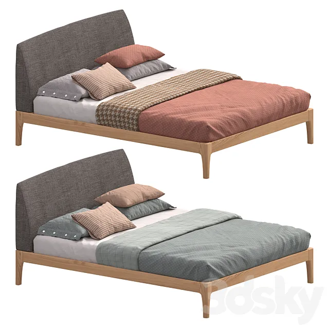 LA REDOUTE INTERIEURS - Bed with Agura bed base 3D Model