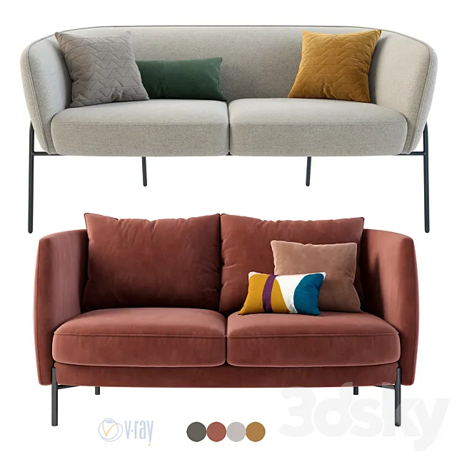 La Redoute. Laika sofa. AM.PM. Arcus sofa. 3D Model
