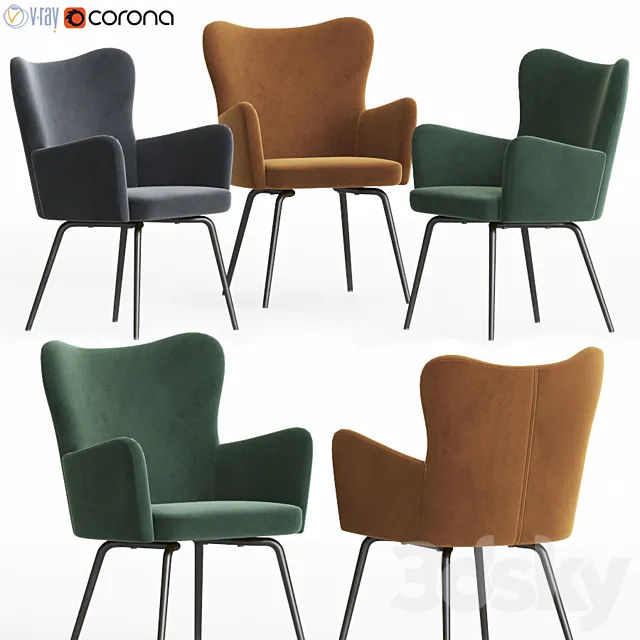 La redoute luxore dining chair 3D Model