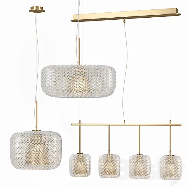 La Redoute Mistinguett lamps set 2 3D Model