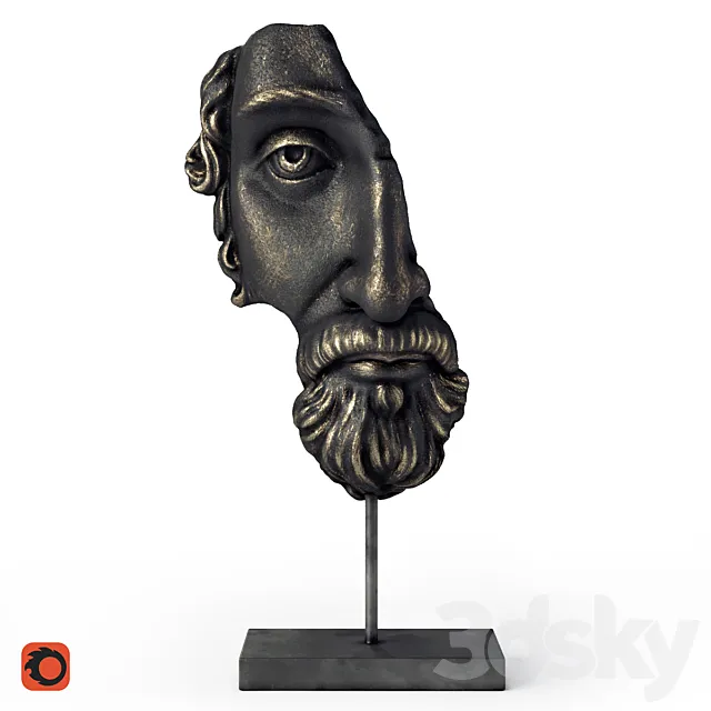 La Redoute Waraji Face Shaped Figurine 3D Model