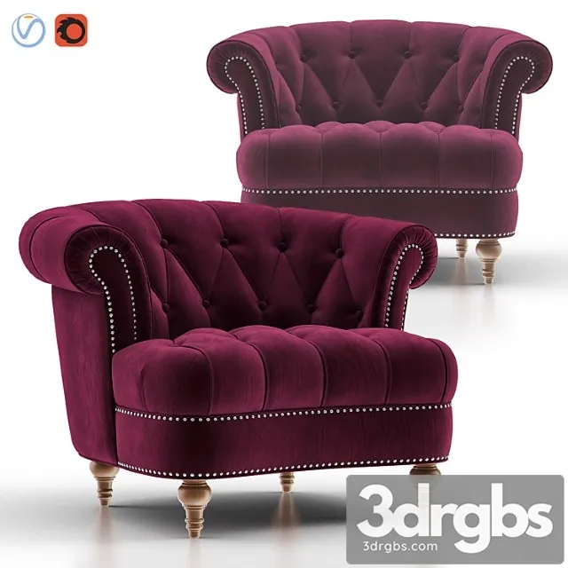 La rosa tufted accent armchair