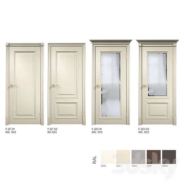 Laban Interior doors. Series "Brescia F" 3D Model