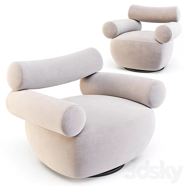 Labofa: Mallow – Lounge Chairs (Large and Small) 3D Model