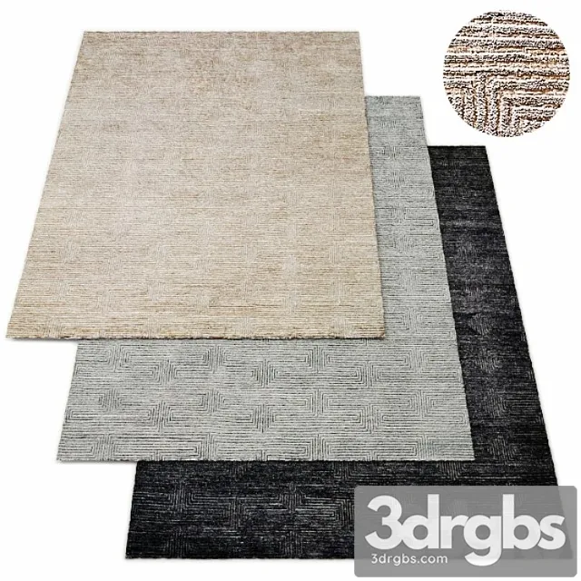 Labyrinth hand-knotted rug rh collection 3D Model Free