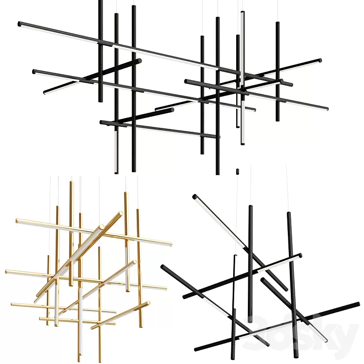 Labyrinth Intersections Chandelier 3D Model