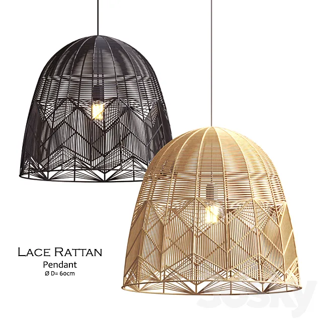 Lace Rattan Pendant 3D Model