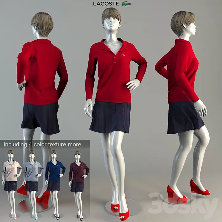 Lacoste polo woman 3D Model