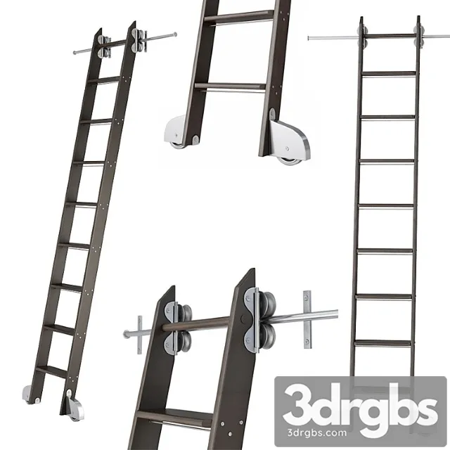 Ladder for home library 3D Model Free