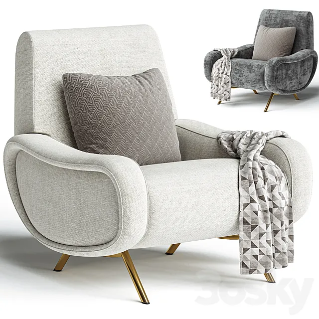 Lady armchair by Cassina 3D Model