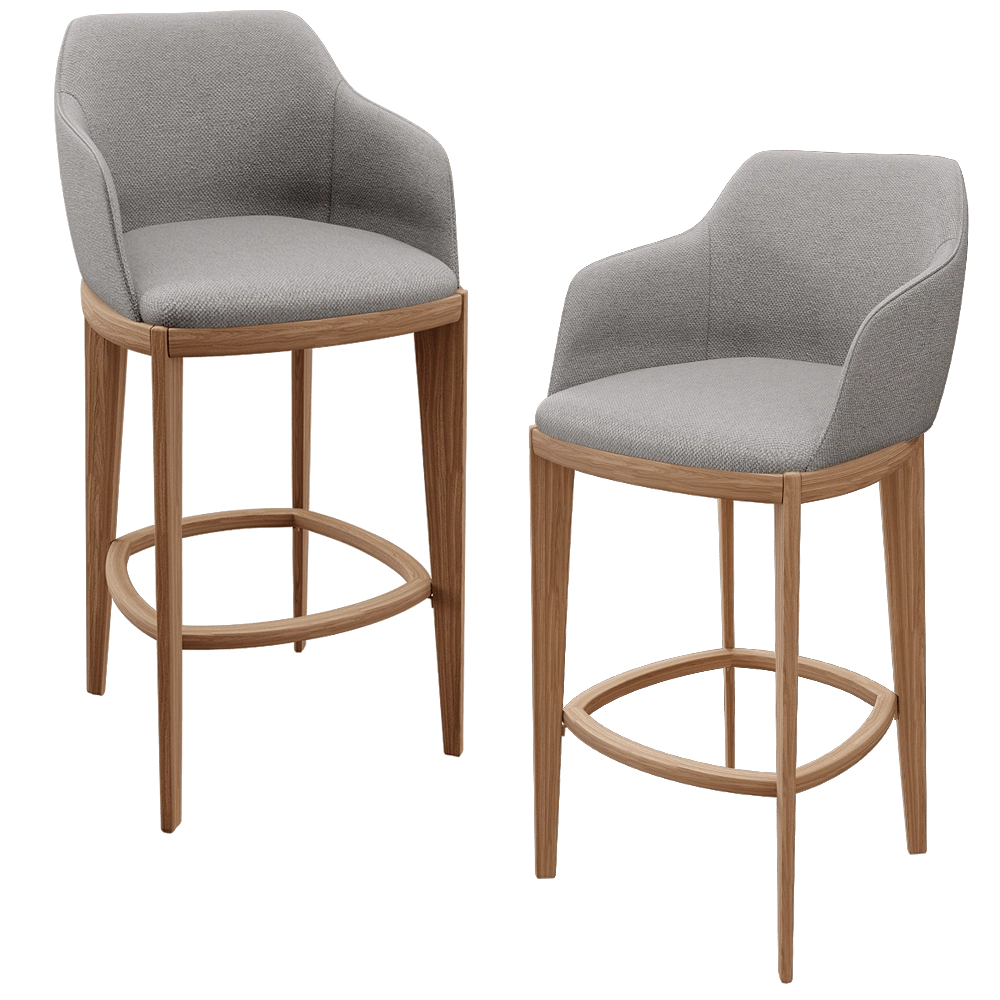 Lagom - Bar stool Dine Grey 3D Model