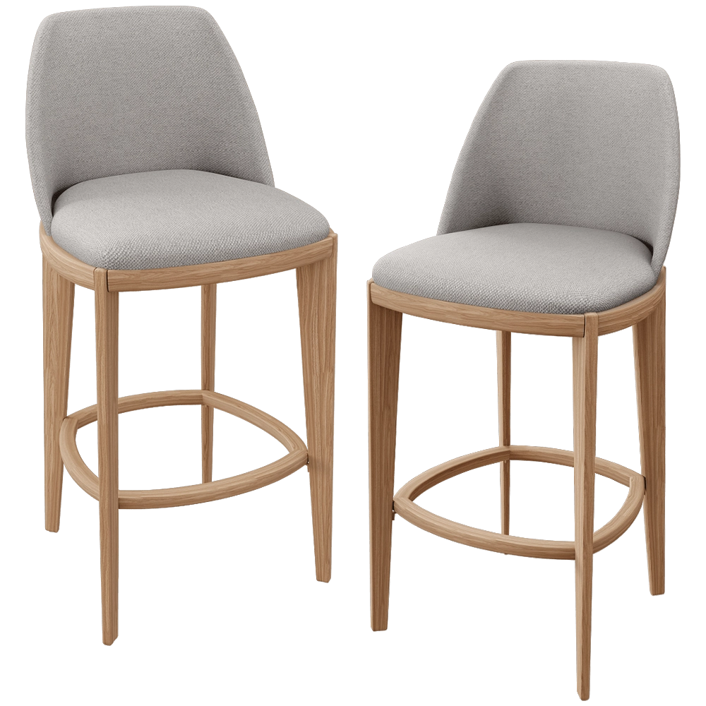 Lagom - Bar stool Fin Gray 3D Model