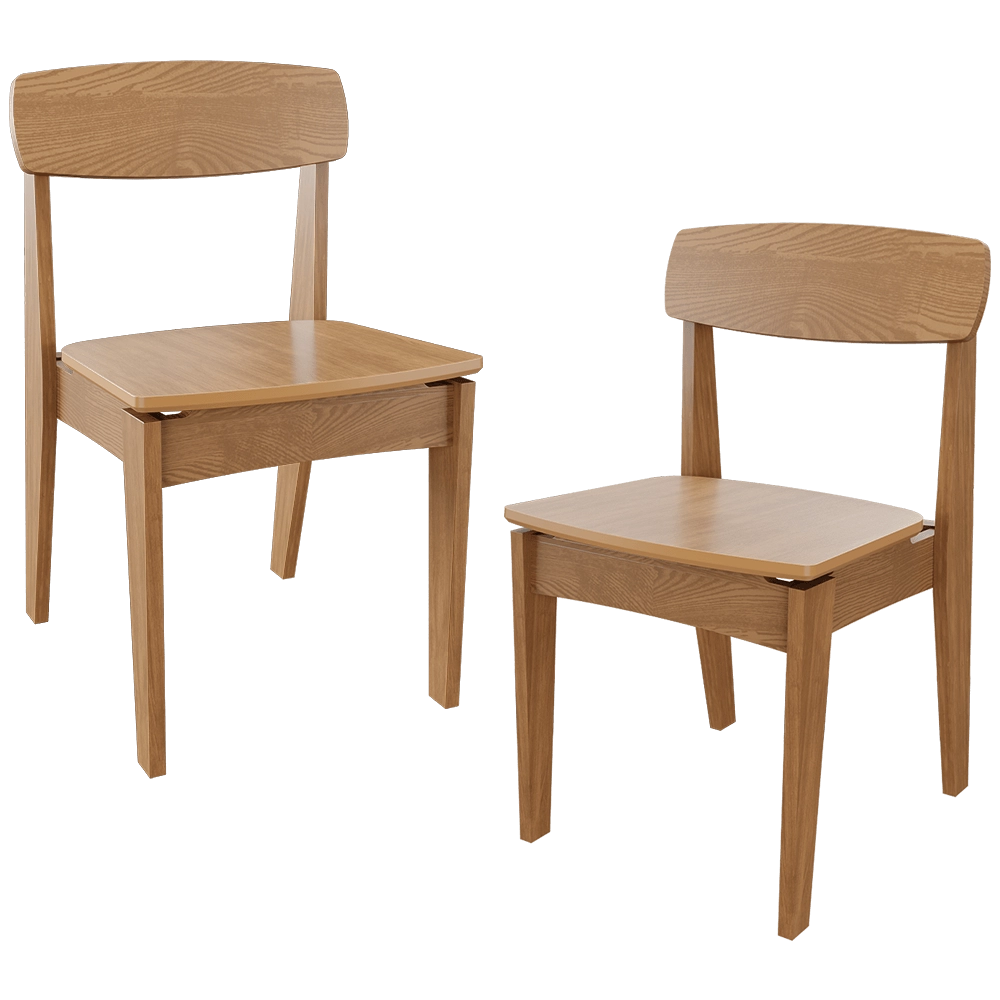 Lagom - Chair Norman oak 3D Model