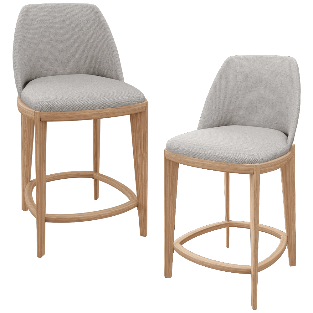 Lagom - Half-bar stool Fin Grey 3D Model