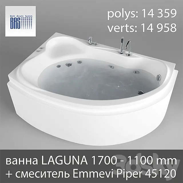 LAGUNA 1700 - 1100 (BAS) mm + Piper 45120 (Emmevi) 3D Model