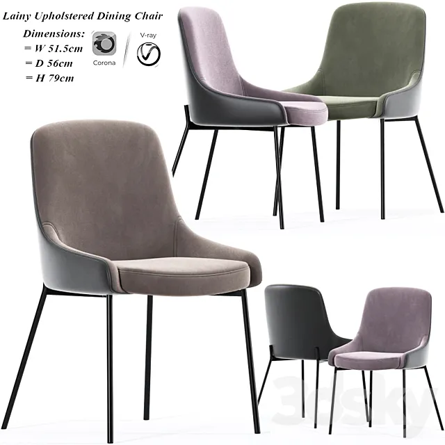 Lainy Upholstered Dining Chair 3DModel