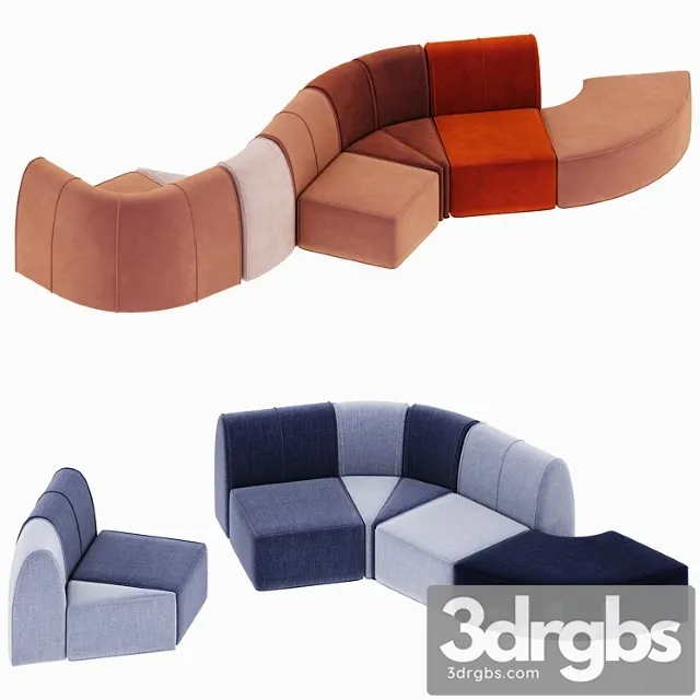 Lake Modular Sofa 3D Model Free